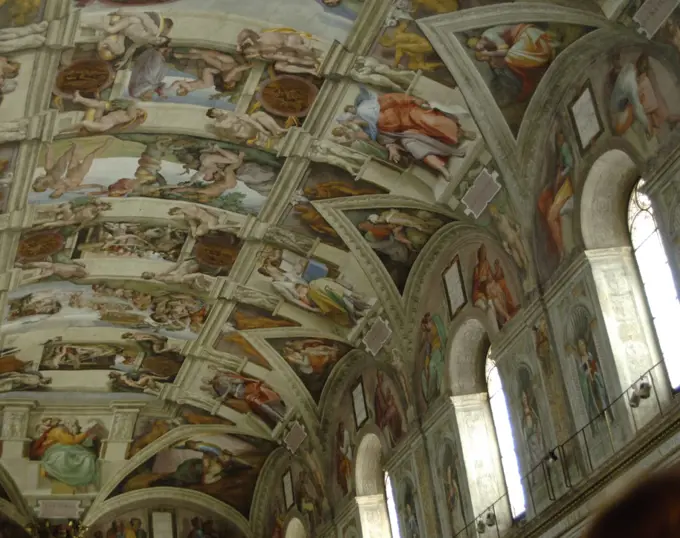 Michelangelo (1475-1564). Sistine Chapel. Ceiling, 1508-1512. Detail. Vatican Museums. Vatican City.