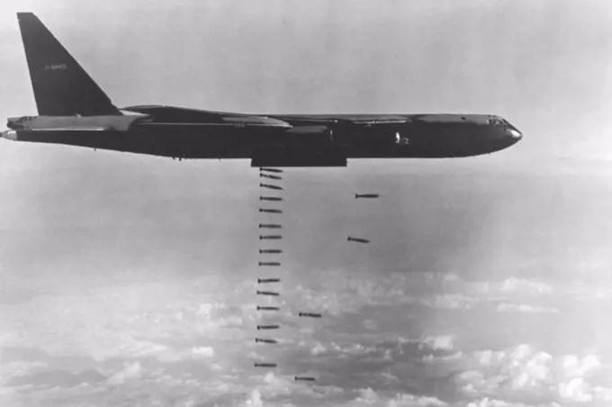 USAF B-52s flying out of Guam and various air bases in Thailand did tremendous damage in terms of infrastructure and human life, especially during Arclight strikes over South Vietnam and during the Christmas Offensive against Hanoi in 1972. The Second Indochina War, known in America as the Vietnam War, was a Cold War era military conflict that occurred in Vietnam, Laos, and Cambodia from 1 November 1955 to the fall of Saigon on 30 April 1975. This war followed the First Indochina War and was fought between North Vietnam, supported by its communist allies, and the government of South Vietnam, supported by the U.S. and other anti-communist nations. The U.S. government viewed involvement in the war as a way to prevent a communist takeover of South Vietnam and part of their wider strategy of containment. The North Vietnamese government viewed the war as a colonial war, fought initially against France, backed by the U.S., and later against South Vietnam, which it regarded as a U.S. puppet s