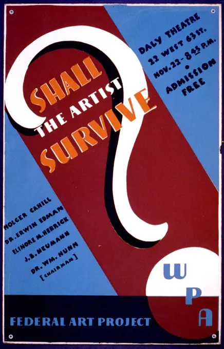 Shall the artist survive circa 1936-1941.
