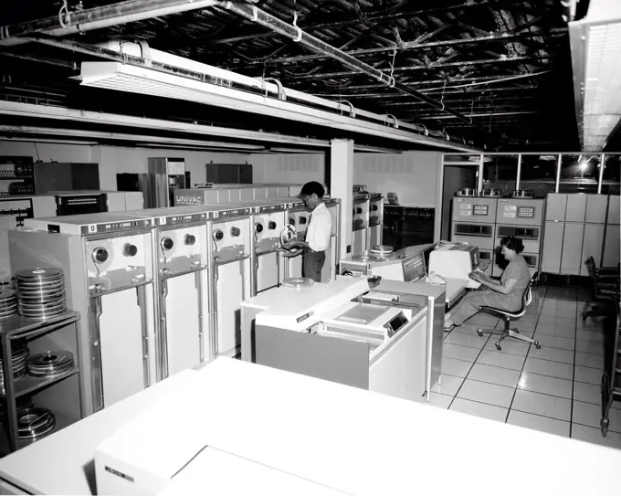 1970s NASA computer room  ca. 1974. 