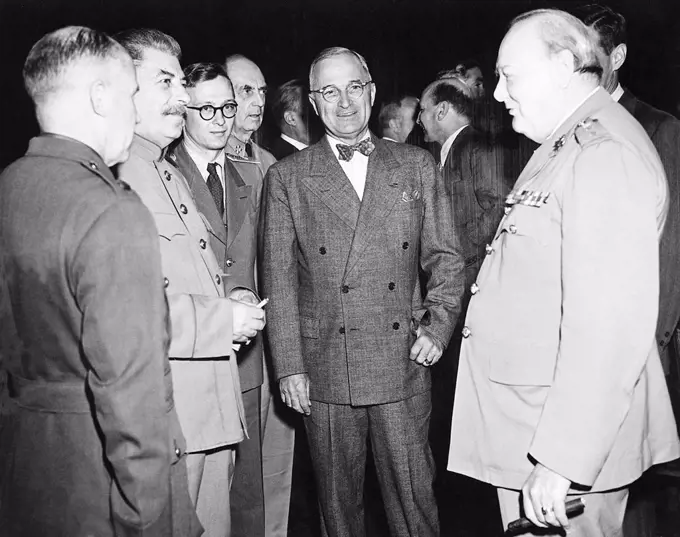 The Potsdam Conference was held  in Potsdam, occupied Germany, from 17 July to 2 August 1945. Participants were the Soviet Union, the United Kingdom and the United States. The three powers were represented by Communist Party General Secretary Joseph Stalin, Prime Ministers Winston Churchill, and, later, Clement Attlee, as well as President Harry S. Truman. Stalin, Churchill, and Trumanas well as Attlee, who participated alongside Churchill while awaiting the outcome of the 1945 general election, and then replaced Churchill as Prime Minister after the Labour Party's defeat of the Conservativesgathered to decide how to administer punishment to the defeated Nazi Germany, which had agreed to unconditional surrender nine weeks earlier, on 8 May (VE Day). The goals of the conference also included the establishment of post-war order, peace treaty issues, and countering the effects of the war.