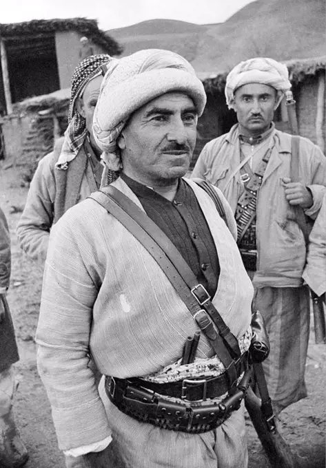 Mustafa Barzani (March 14, 1903 - March 1, 1979), also known as Mullah Mustafa was a Kurdish nationalist leader, and the most prominent political figure in modern Kurdish politics. In 1946, he was chosen as the leader of the Kurdistan Democratic Party (KDP) to lead the Kurdish revolution against Iraqi regimes. Barzani was the primary political and military leader of the Kurdish revolution until his death in March 1979. He led campaigns of armed struggle against both the Iraqi and Iranian governments.