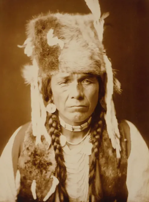 Nez Percé with furcap ca. 1904. 