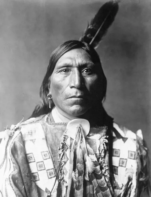 Edward S. Curtis Native American Indians - Little Hawk, Brule Indian ca. 1907. 