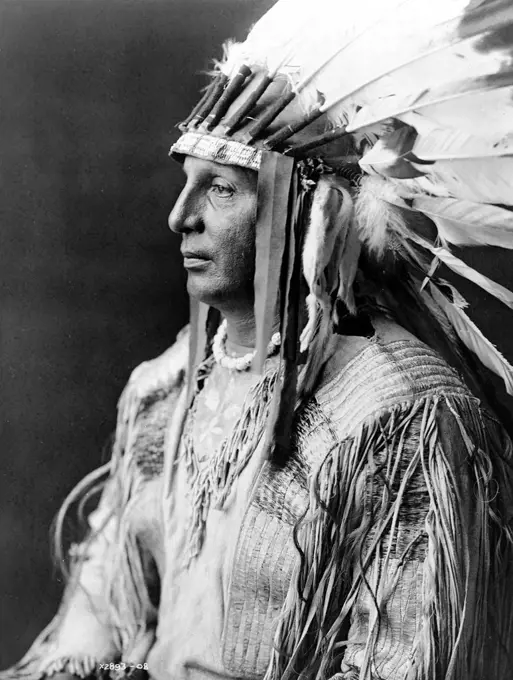 Edward S. Curtis Native American Indians - White Shield, Arikara ca. 1908. 