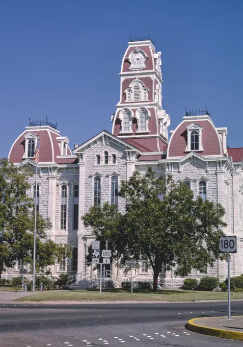 1990s United States -  Parker County Courthouse, Weatherford, Texas 1993. 