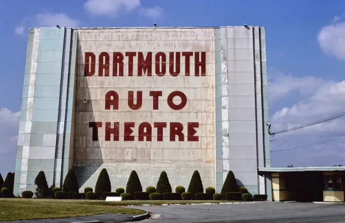 1980s America -  Dartmouth Auto Theater, Dartmouth, Massachusetts 1984. 
