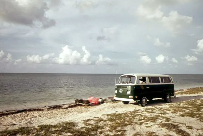 Beach at Little Duck Key. Camping Is Popular Throughout the Keys, and Many Have Large Commercial Facilities. These Do Not Yet Exist at Little Duck, But Camping and Trailers Are Permitted ca. 1975. 