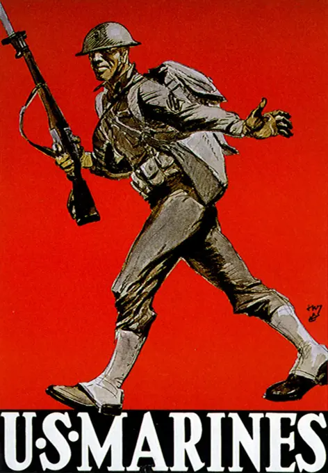 Marine Recruitment Poster. 