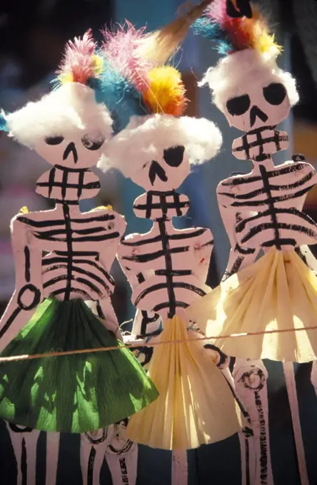 Mexico, Oaxaca. Day Of The Dead Toys. Skeletons