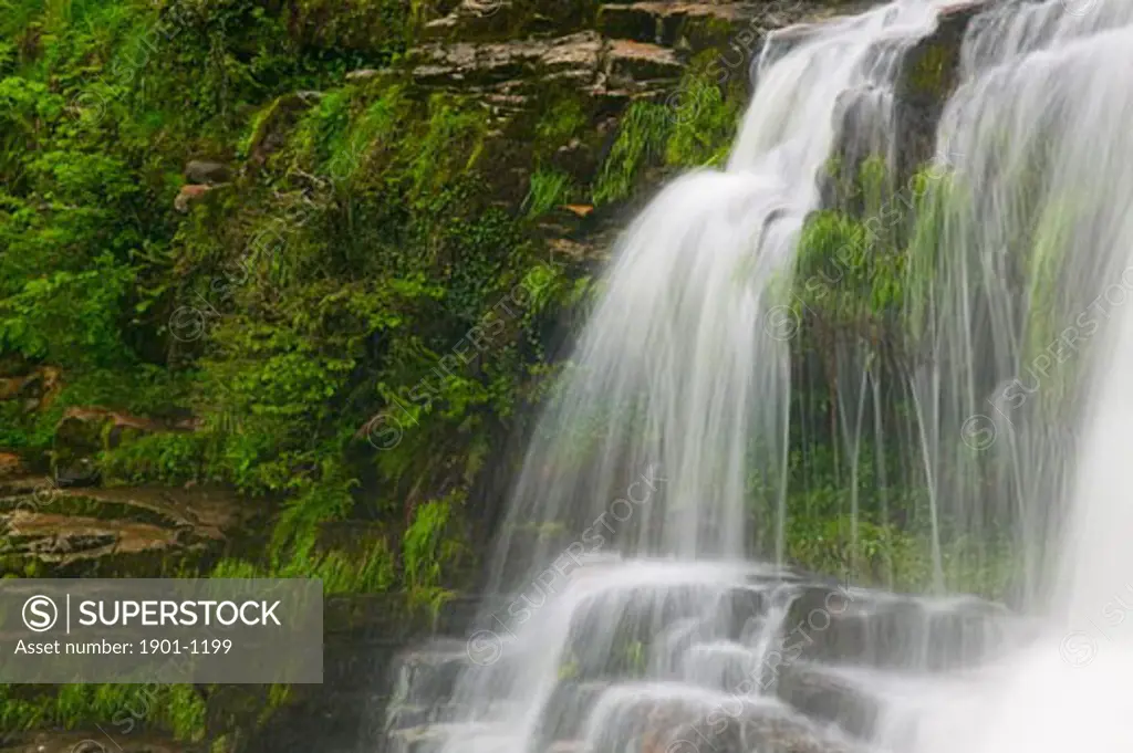 Waterfall at Ystradfellte Brecon Beacons Powys Wales