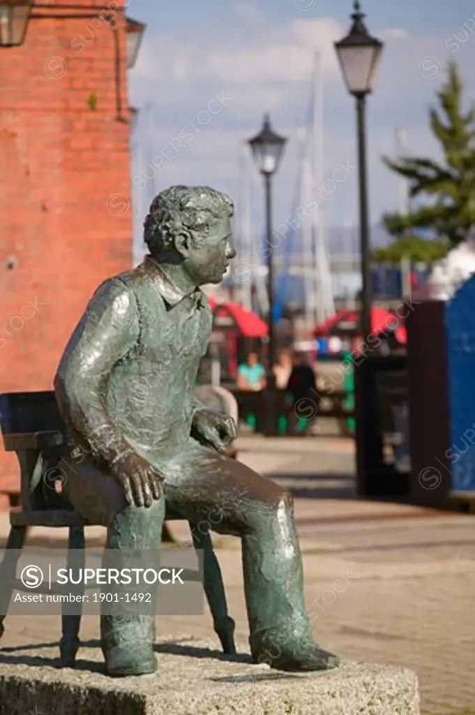 Dylan Thomas Statue Swansea Marina Swansea Wales