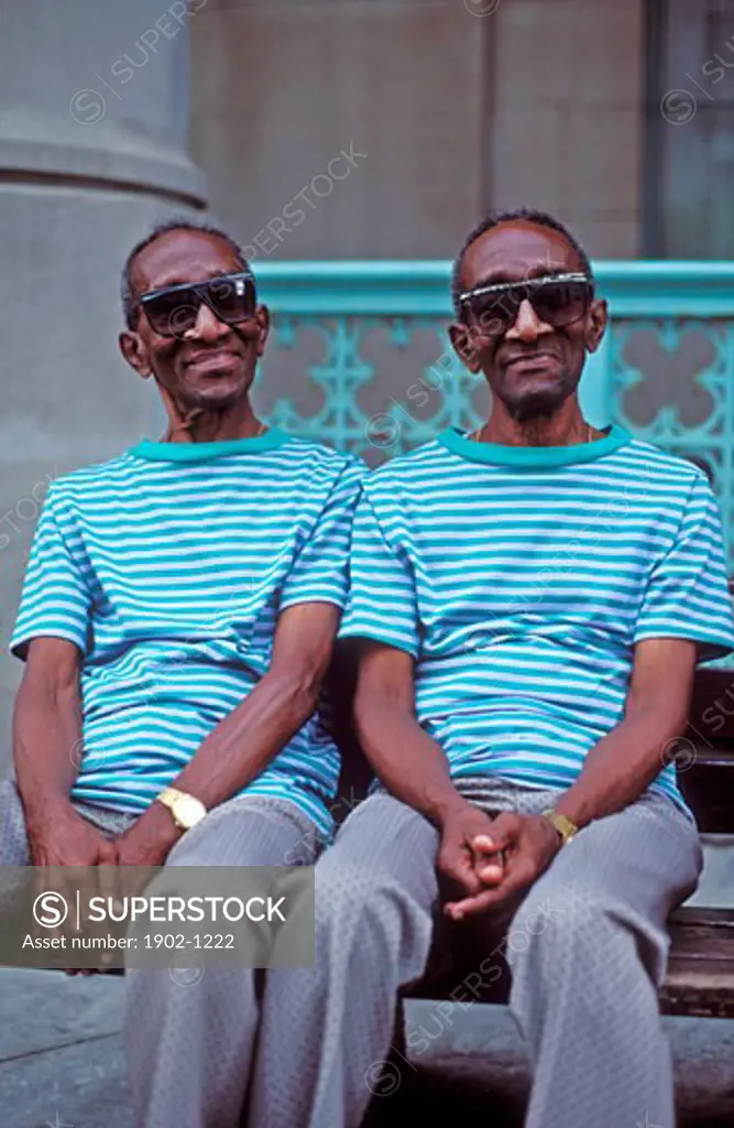 77 year old identical African-American twins