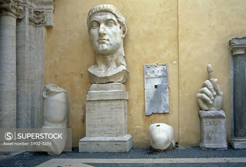 Italy Rome Capitonine Museum Palazzo dei Conservatori statue of Constantine II