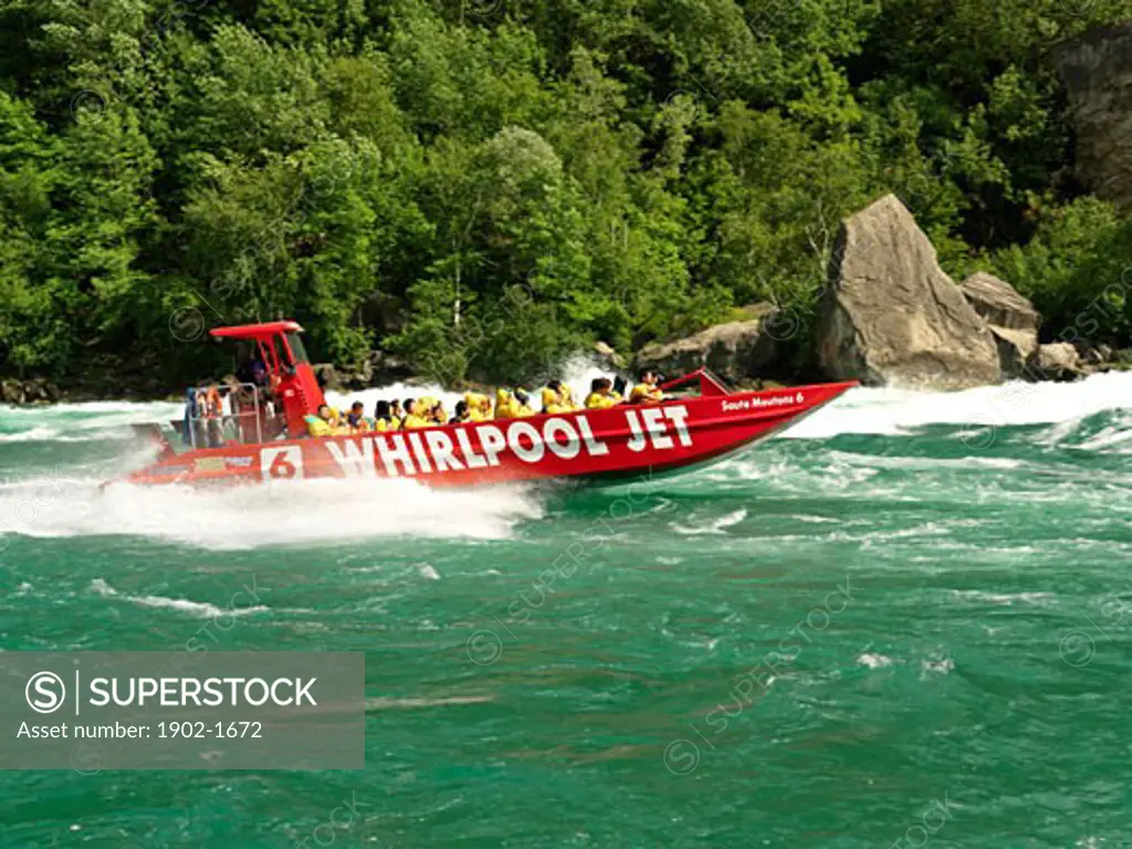 Canada Ontario Niagara Falls Niagara River Niagara Gorge Whirlpool jet boat ride