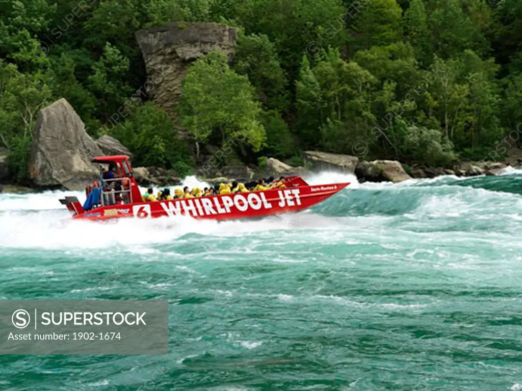 Canada Ontario Niagara Falls Niagara River Niagara Gorge Whirlpool jet boat ride