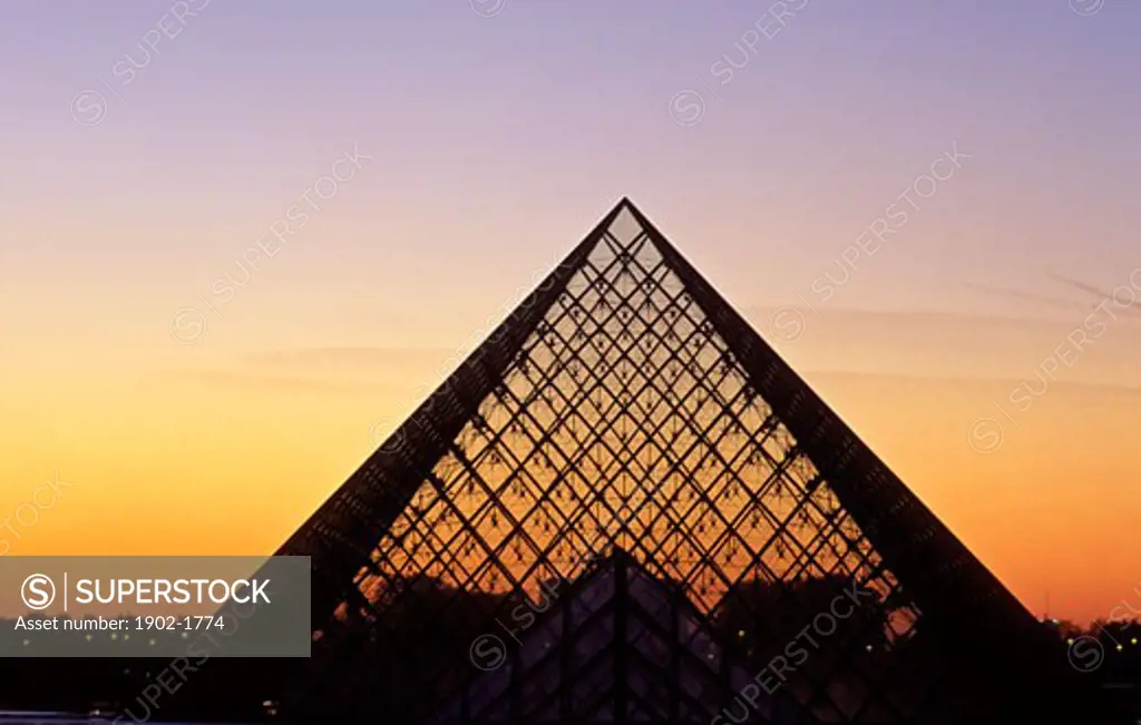 France Paris The Louvre The pyramid by I M Pei