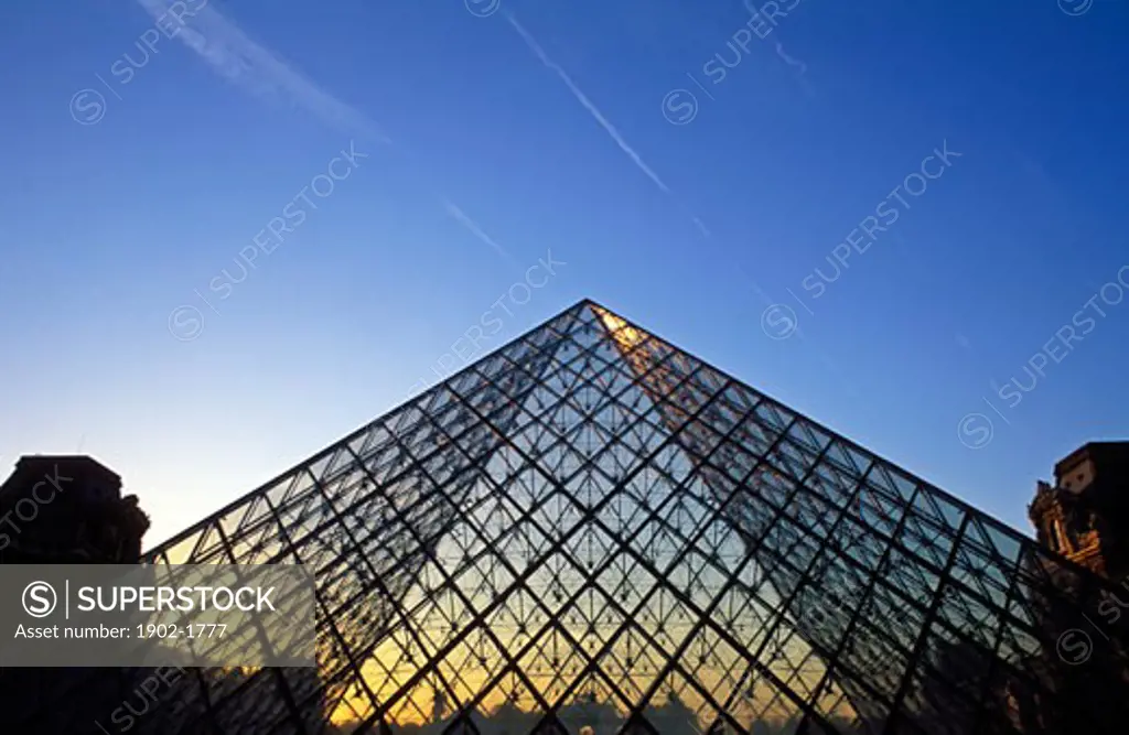 France Paris The Louvre and the Pyramid by I M Pei