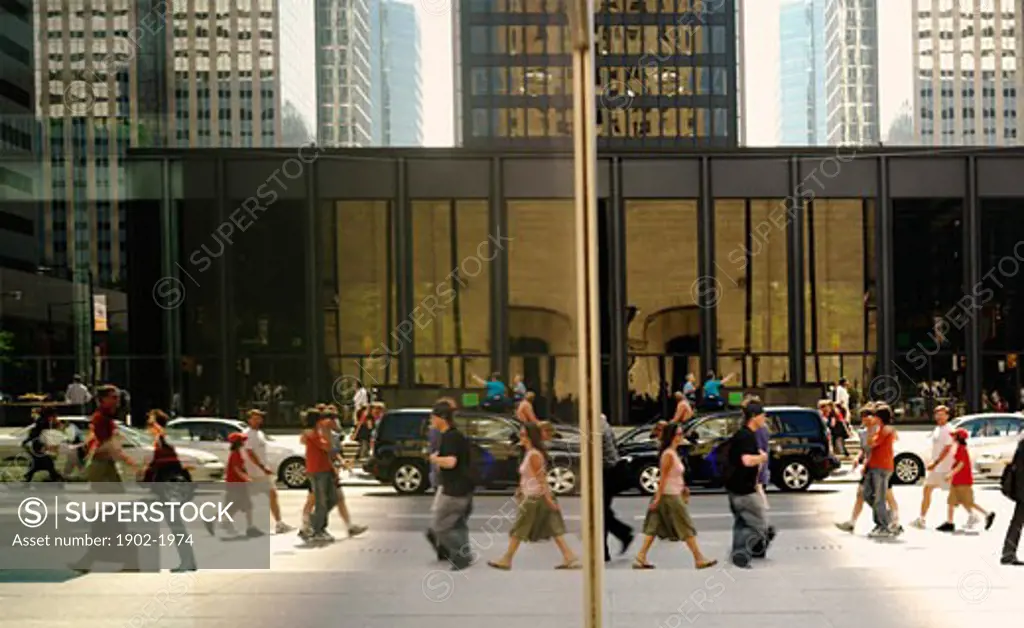 Canada Ontario Toronto pedestrians in the financial district of the city