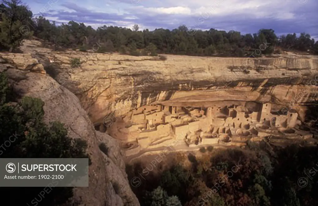 USA Colorado Mesa Verde National Park Cliff Palace cliff dwellings of the Anasazi AD 1200