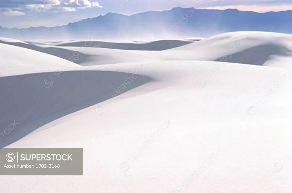 USA New Mexico White Sands National Monument white sand dunes