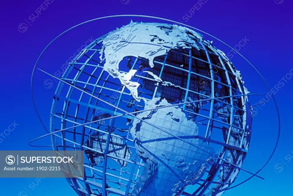 USA New York New York City Flushing Meadows Corona State Park Unisphere globe