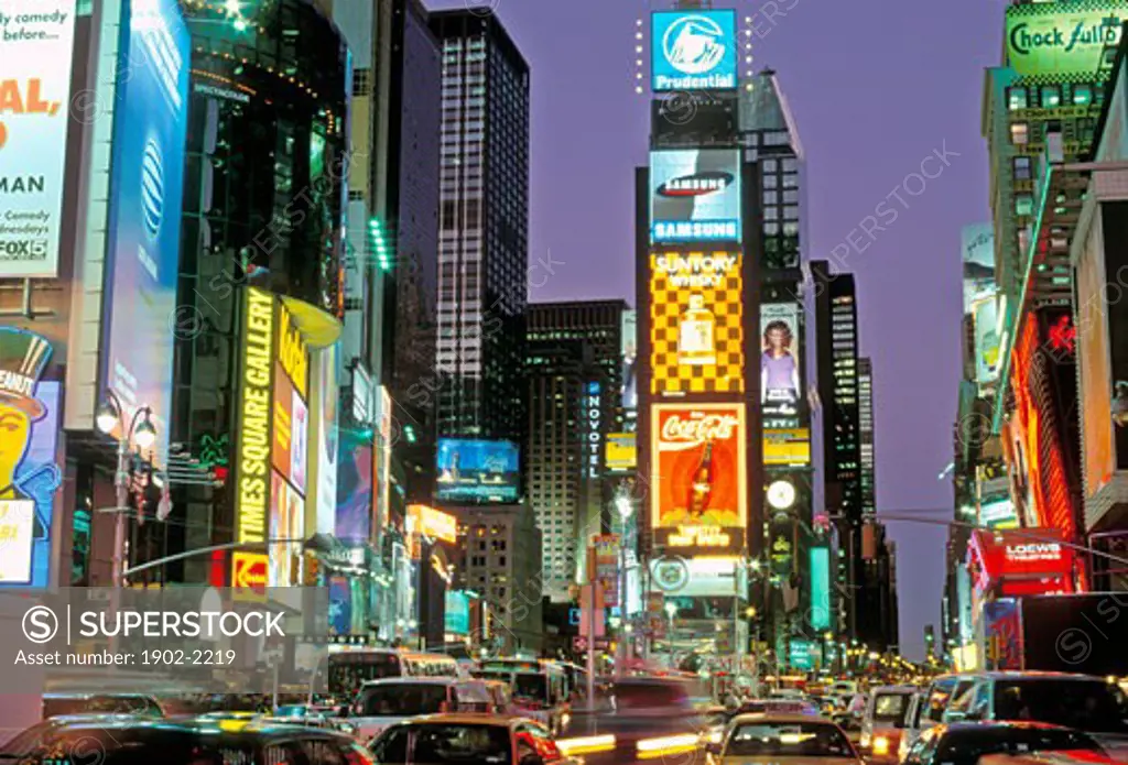 USA New York New York City Times Square at night