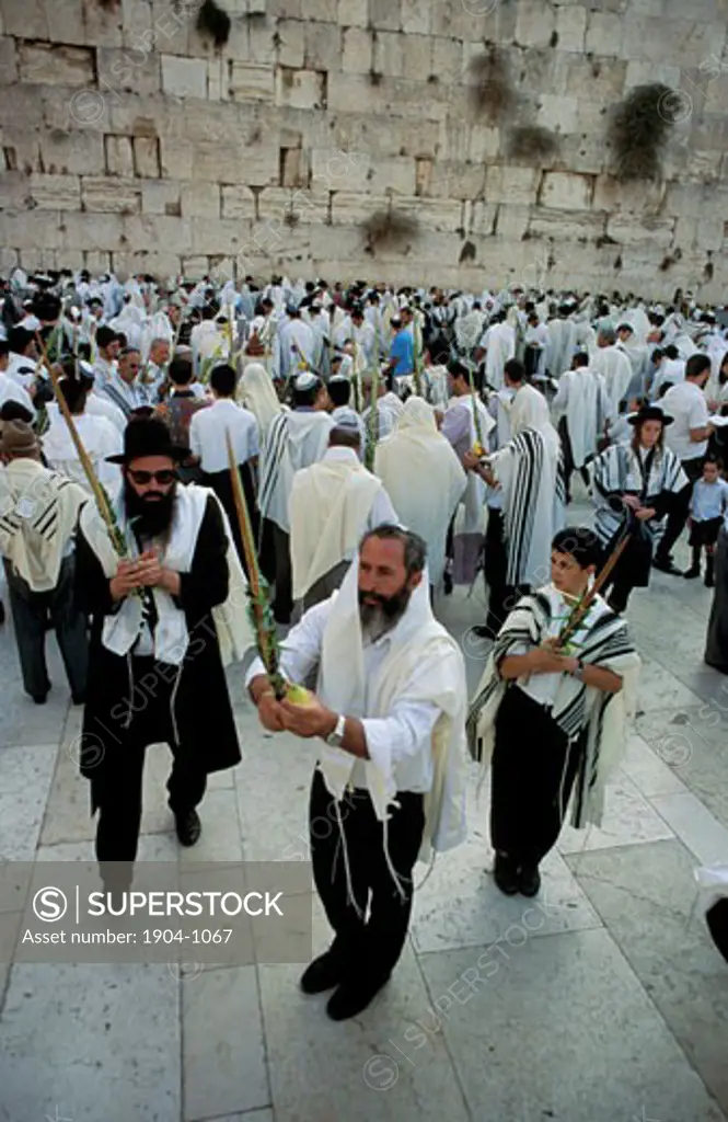 Jerusalem Old City the Priestly Blessing ceremony at the Western Wall