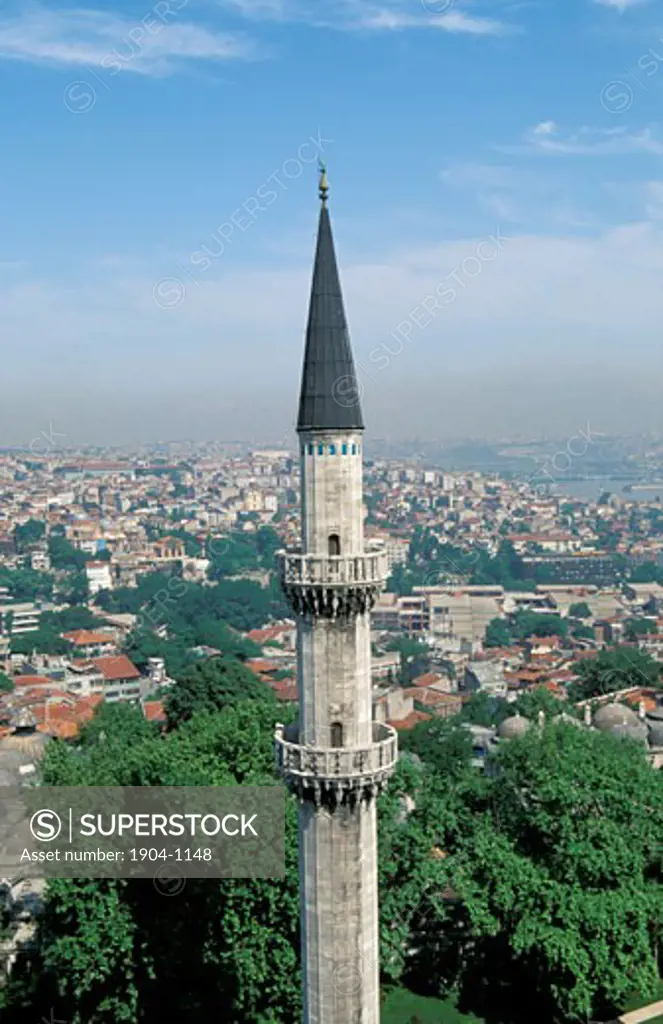 Istanbul Suleymaniye Imperial Mosque the minaret