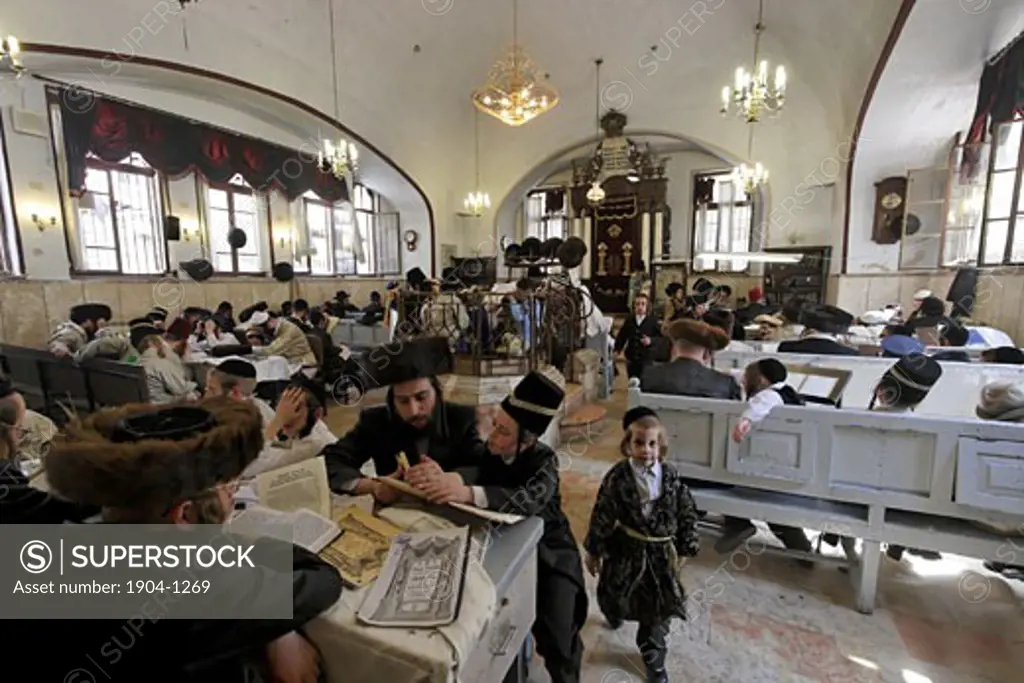 Purim in a Synagogue Jerusalem