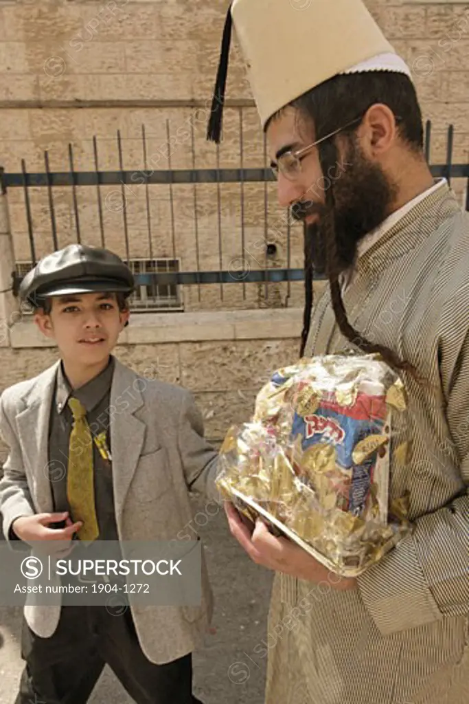 Father and son Purim  Jerusalem