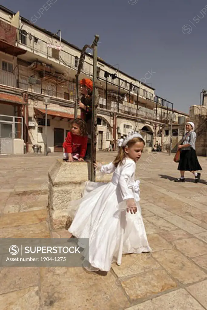 Young Jewish girl in costume Jerusalem