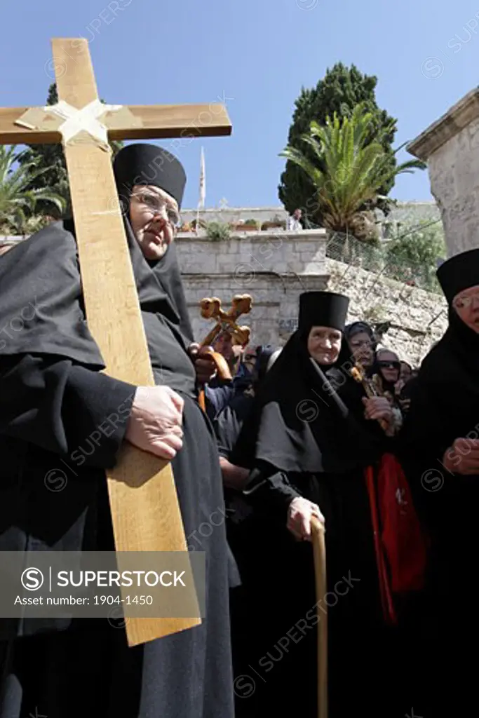 Good Friday procession at the Via Dolorosa Jerusalem