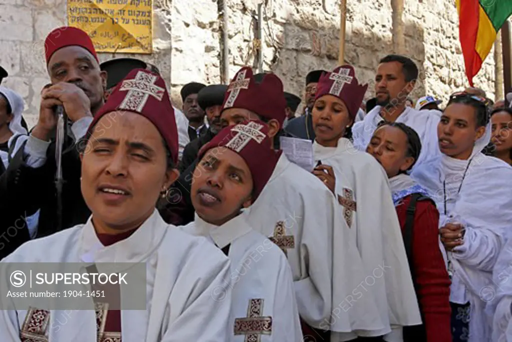 Ethiopian Orthodox pilgrims Good Friday Jerusalem