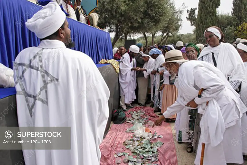 Jewish Ethiopian priest at the annual Sigd festival