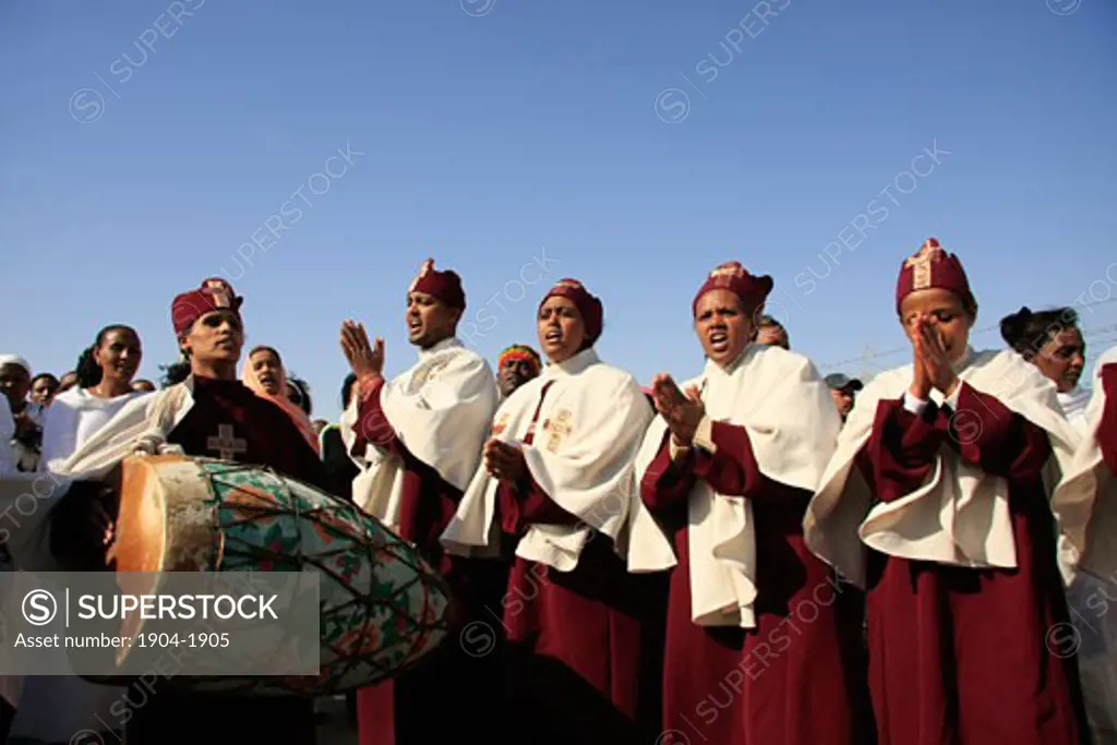 Ethiopian Orthodox pilgrims celebrates the Feast of Theophany