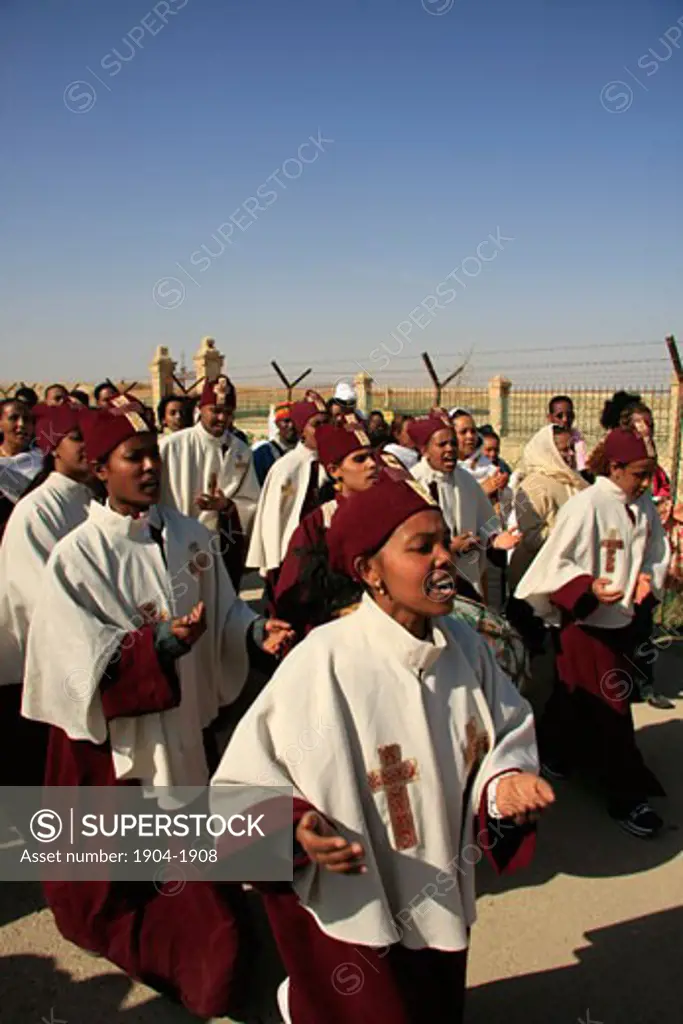 Ethiopian Orthodox pilgrims celebrates the Feast of Theophany