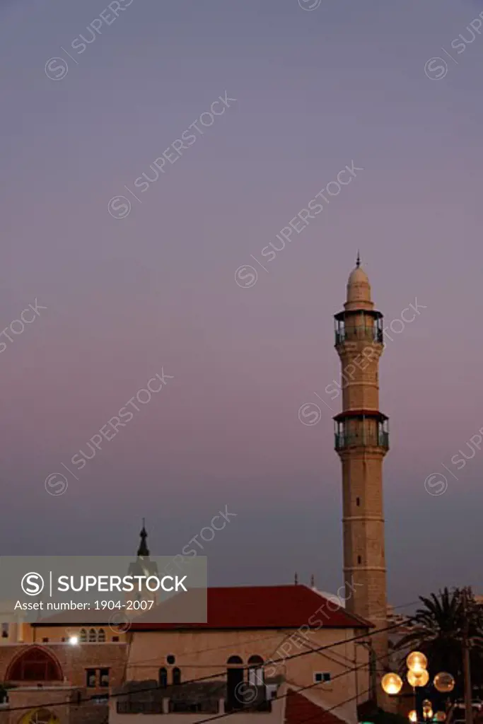 The minaret of the Mosque in Jaffa