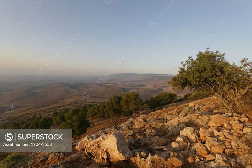 Israel the Upper Galilee A view south from Keren Naphtali