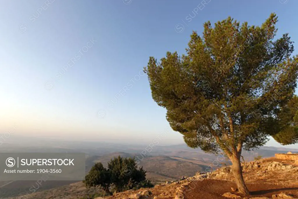 Israel the Upper Galilee A view southeast from Keren Naphtali