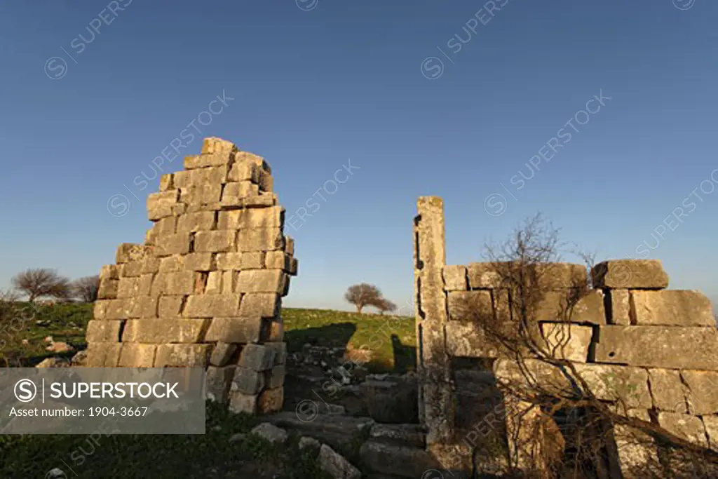 The remains of the Temple in Tel Kadesh