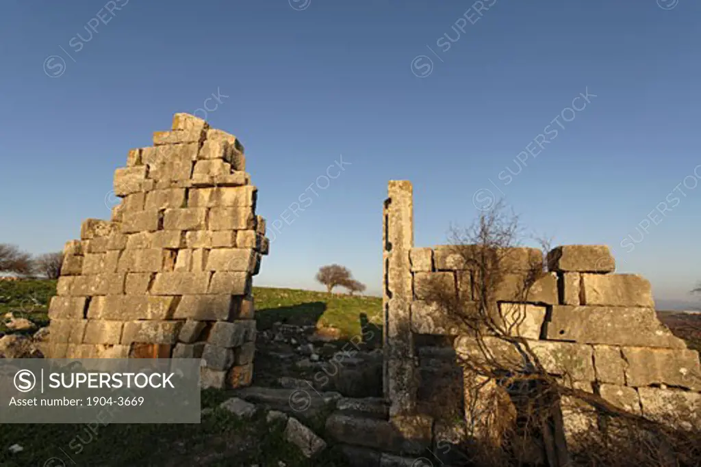 The remains of the Temple in Tel Kadesh