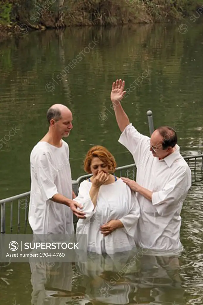 Baptism ceremony in Yardenit