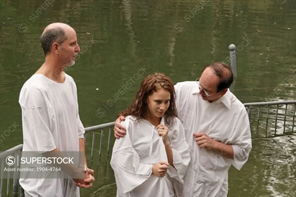 Baptism ceremony in Yardenit