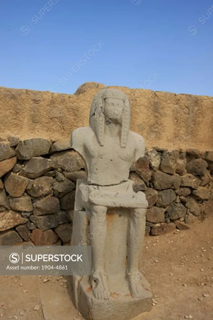 Beth Shean a statue of Ramses III from 12th century BC