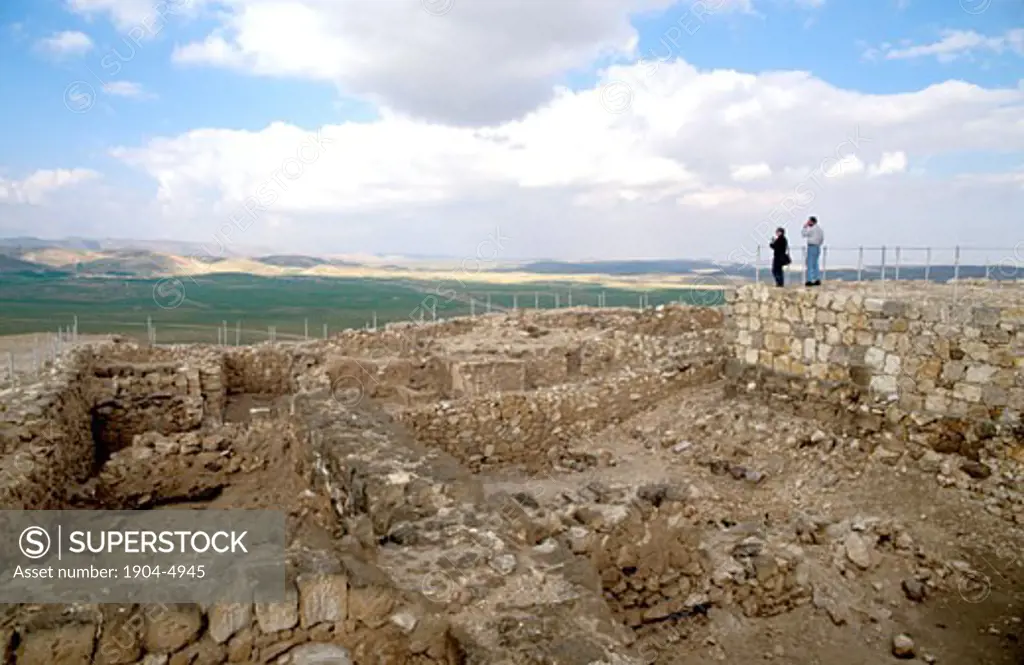 Israel the Negev desert The Israelite fortress at Tel Arad