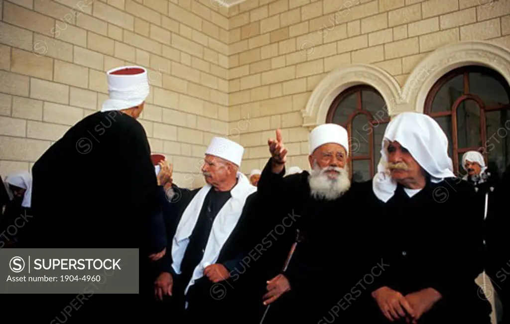 Israel Druze elders at the annual pilgrimage to Nabi Shueib
