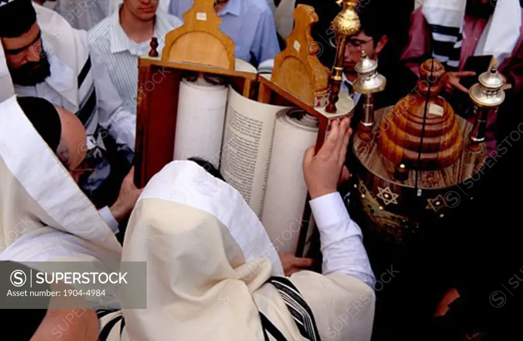 Jerusalem the Priestly Blessing prayer by the Western Wall at Succot