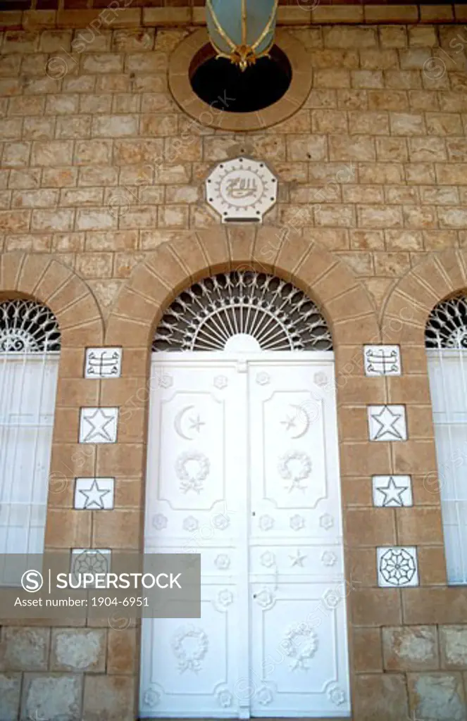 A door at the Bahai Shrine on Mount Carmel