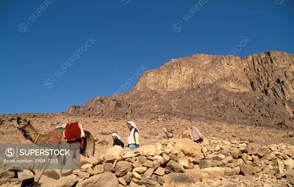 Beduins at the foothill of Mount Sinai